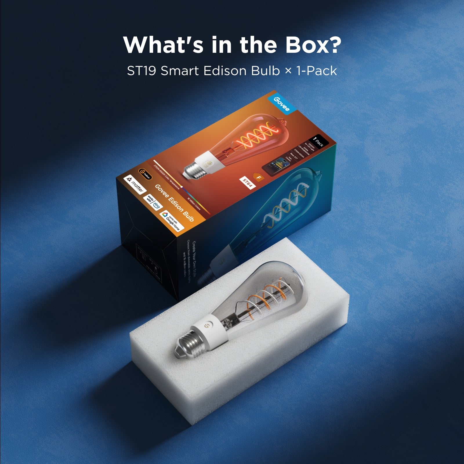 goSmart Asia Govee Smart Light Bulb Lampu Siling WIFI &amp; Bluetooth Mentol Lampu Menukar Warna RGBWW Lampu RGB Boleh Dimalapkan