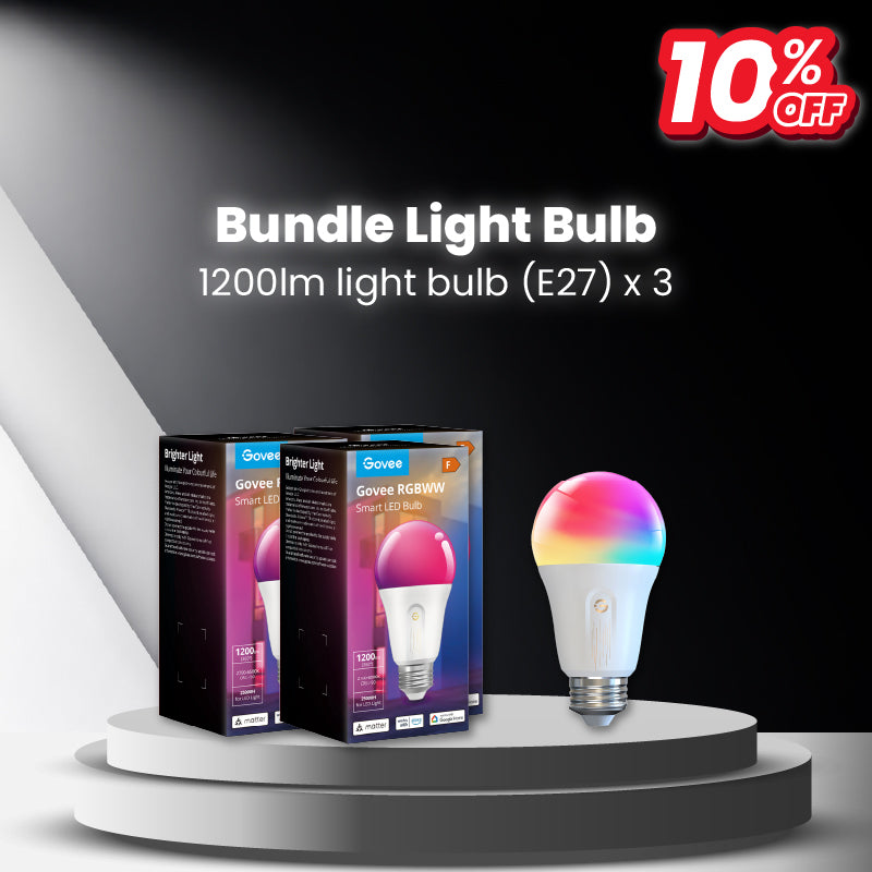 goSmart Asia Govee Smart Light Bulb Lampu Siling WIFI &amp; Bluetooth Mentol Lampu Menukar Warna RGBWW Lampu RGB Boleh Dimalapkan