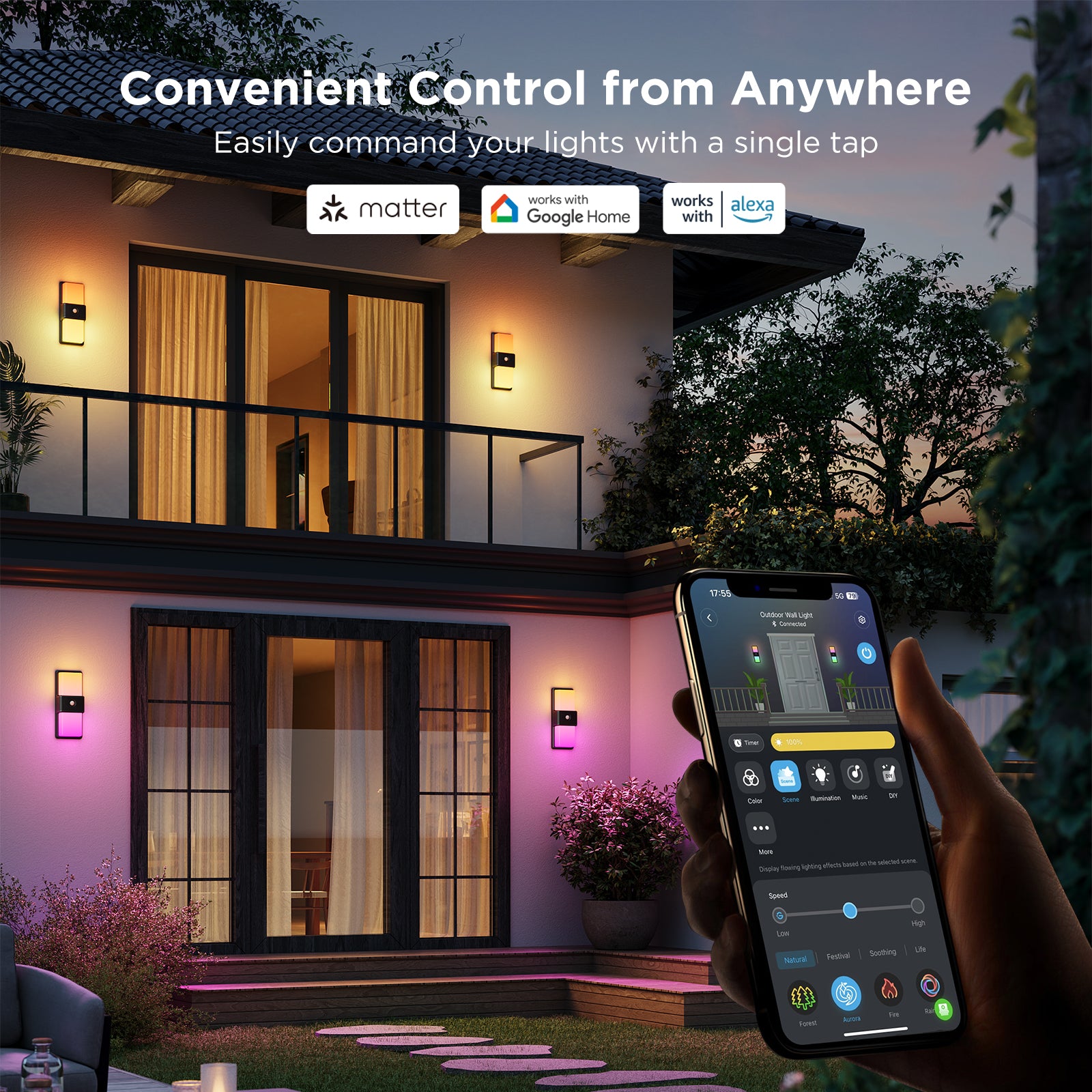 goSmart Asia Govee RGBIC Smart Flood Light Outdoor IP66 Waterproof Smart Stage Lights LED Flood Light Outdoor Lighting
