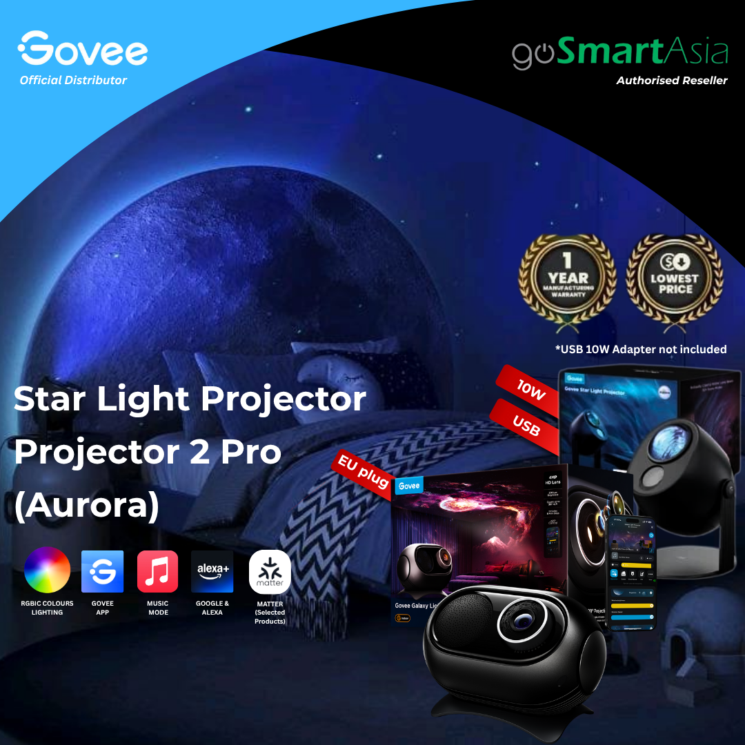 Govee Star Light Projector &  Projector 2 Pro with 3 Aurora Flowing Effects, Star Projector Works with Matter Night Ligh
