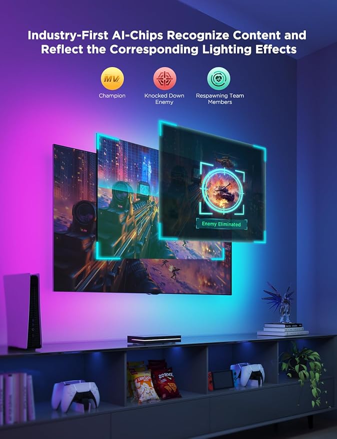 goSmart Asia Govee HDMI 2.1 Sync Box 2, AI Sync Box with TV Backlight LED Light Lampu