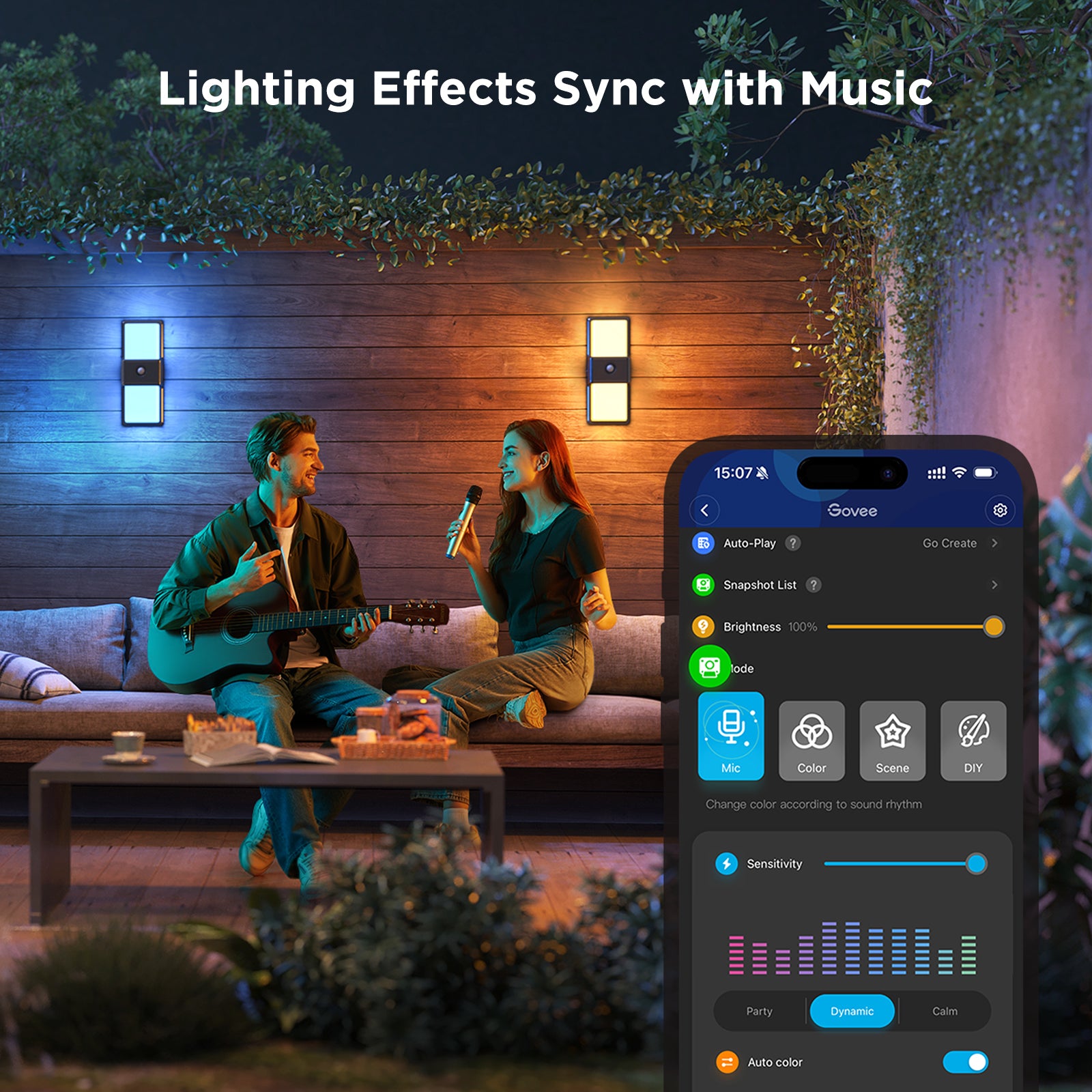 goSmart Asia Govee RGBIC Smart Flood Light Outdoor IP66 Waterproof Smart Stage Lights LED Flood Light Outdoor Lighting