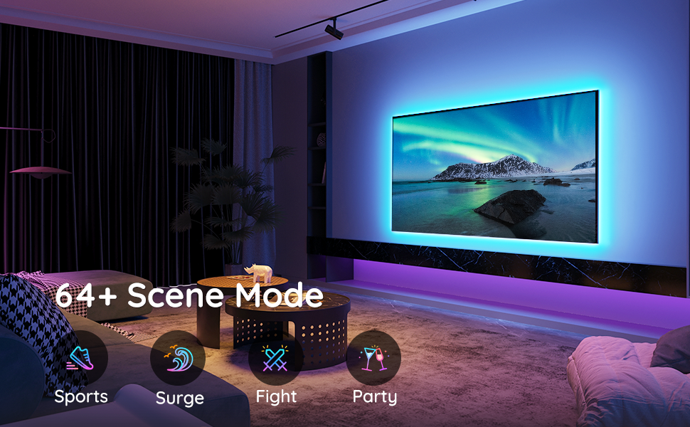 goSmart Asia Govee RGB Bluetooth LED TV Backlights for 46-60 inch TV LED Light Lampu Hiasan Lampu LED