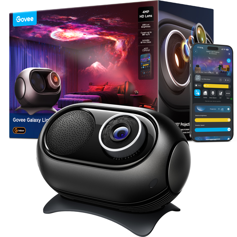 Govee Star Light Projector &  Projector 2 Pro with 3 Aurora Flowing Effects, Star Projector Works with Matter Night Ligh