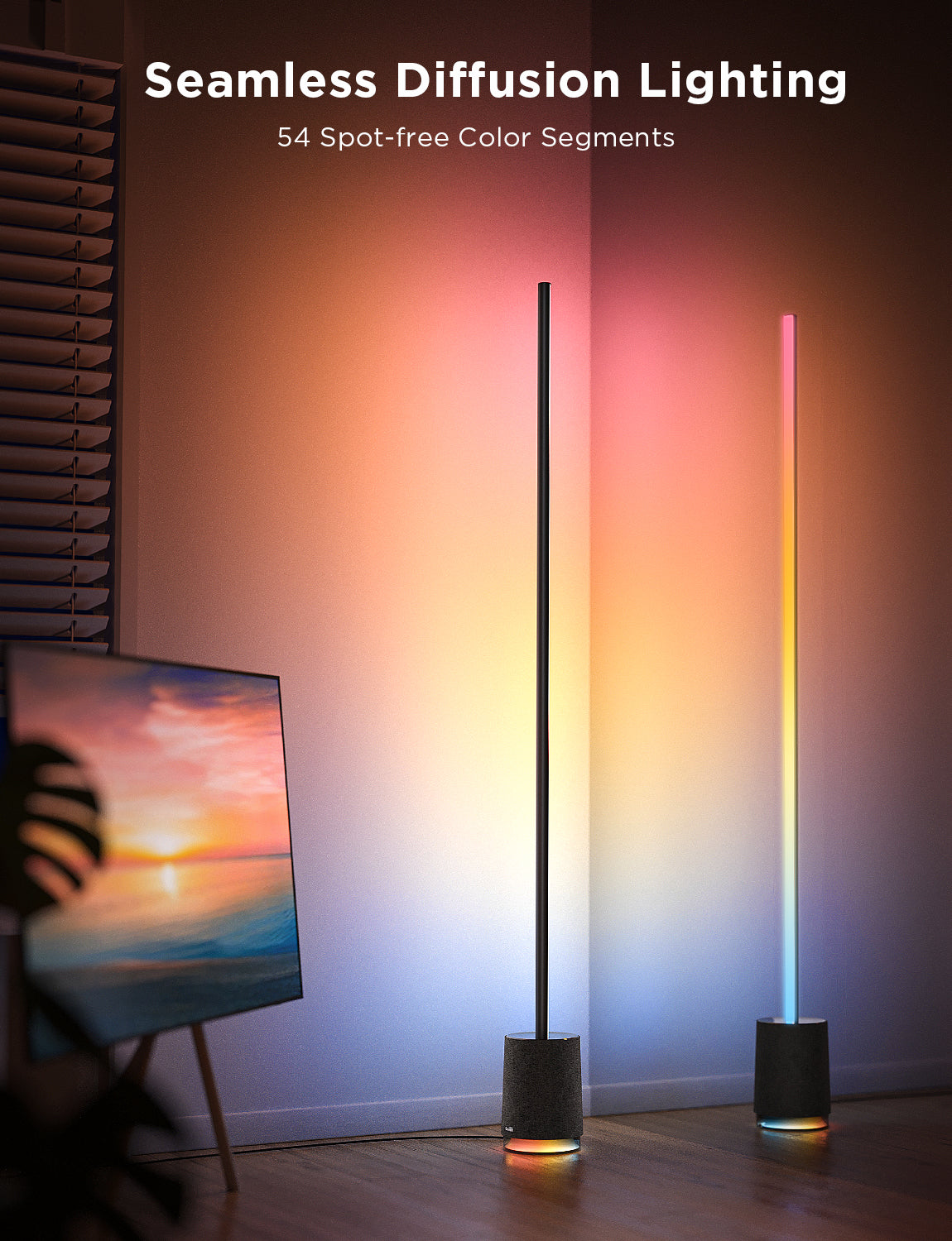 goSmart Asia Govee Lyra/Cylinder/Uplighter/Tree Lamp Floor Lamp Floor Lamp 2 Floor Lamp Pro Black 2 RGBIC Technology Stand Lamp Gaming Light Lampu Lantai