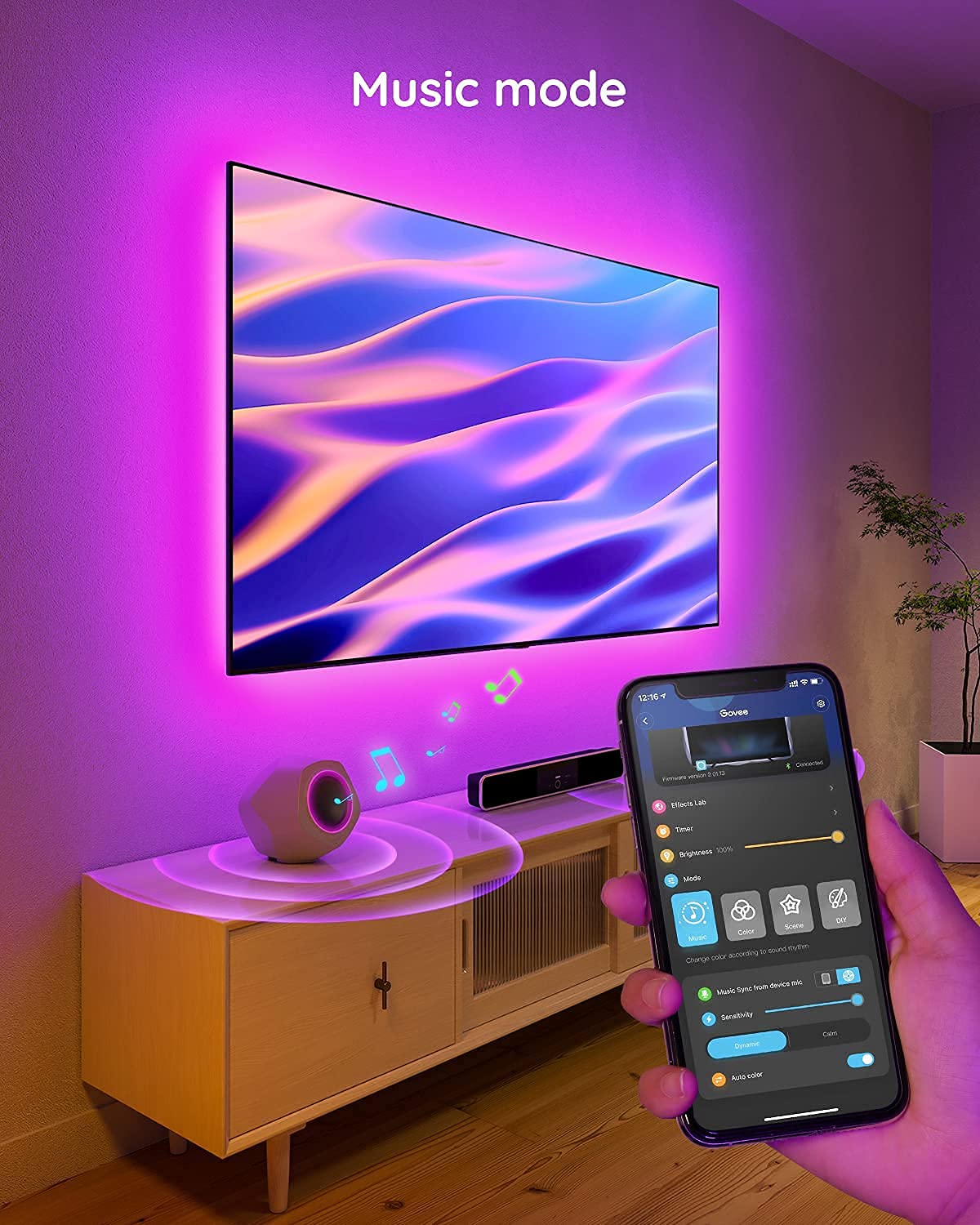 goSmart Asia Govee RGB Bluetooth LED TV Backlights for 46-60 inch TV LED Light Lampu Hiasan Lampu LED