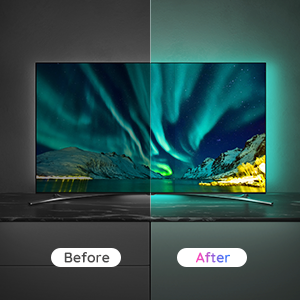goSmart Asia Govee RGB Bluetooth LED TV Backlights for 46-60 inch TV LED Light Lampu Hiasan Lampu LED