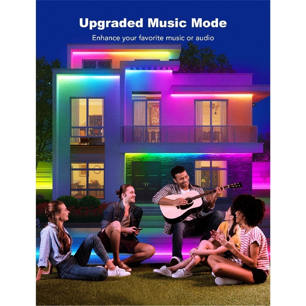 goSmart Asia Govee Phantasy Lampu Jalur LED Luaran 10M dengan Lampu LED RGB Wi-Fi Lampu Hiasan Lampu LED