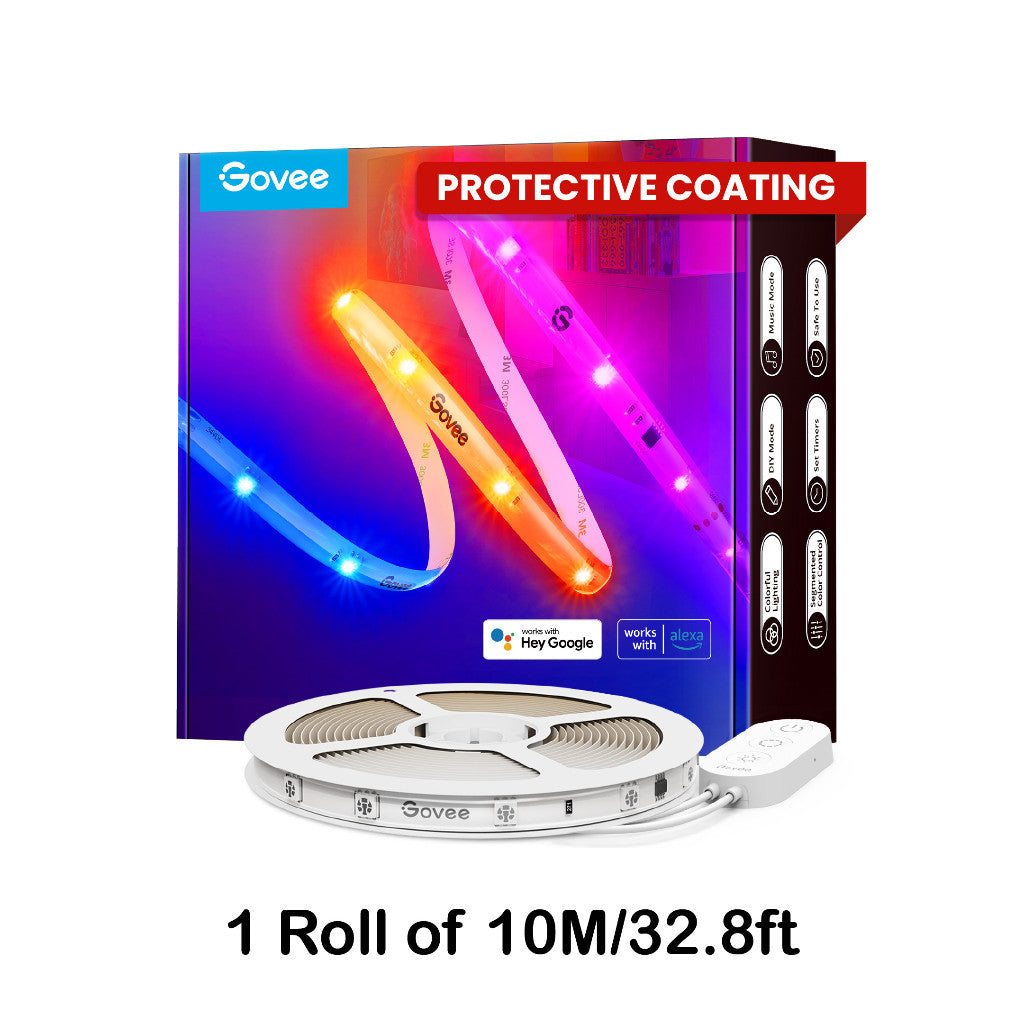 goSmart Asia Govee 5m/10m RGBIC Wifi + Bluetooth LED Strip Light with Protective Coat LED Light Strip Gaming Light