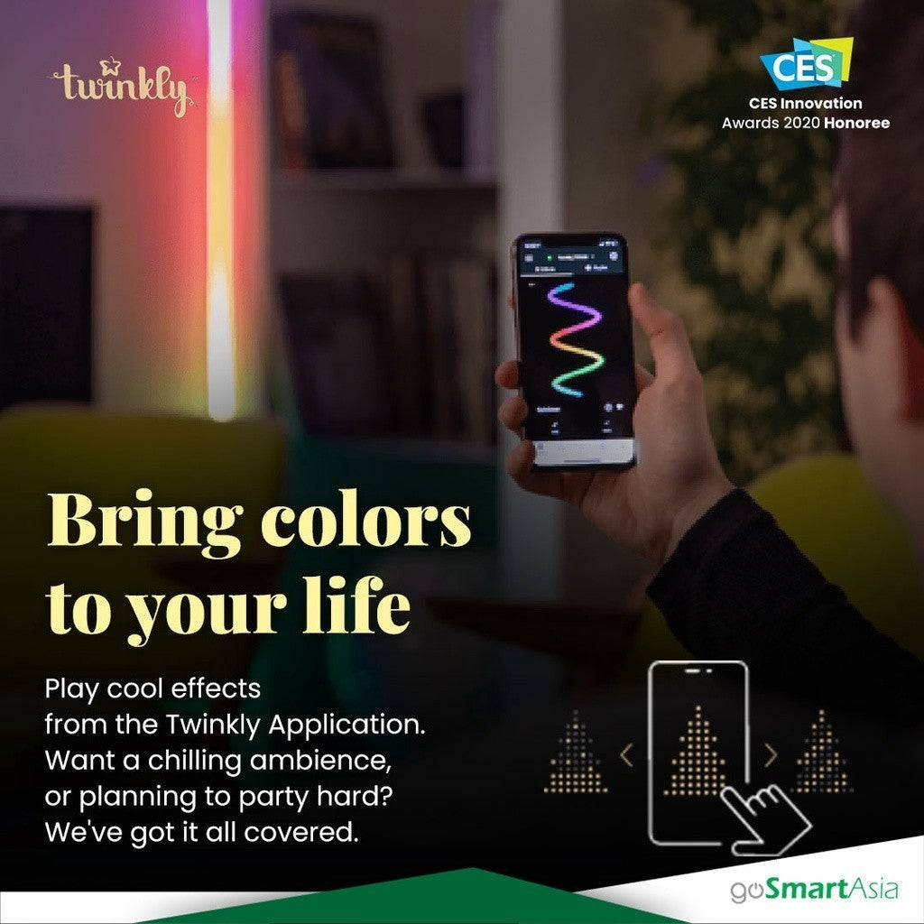 goSmart Asia [FREE MUSIC DONGLE] Twinkly Line Bundle | 1 Starter + 1 Extension Lightstrip (3m) LED Light Strip RGB Light
