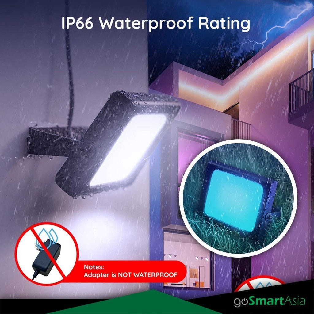 goSmart Asia Govee RGBIC Smart Flood Light Outdoor IP66 Waterproof Smart Stage Lights LED Flood Light Outdoor Lighting