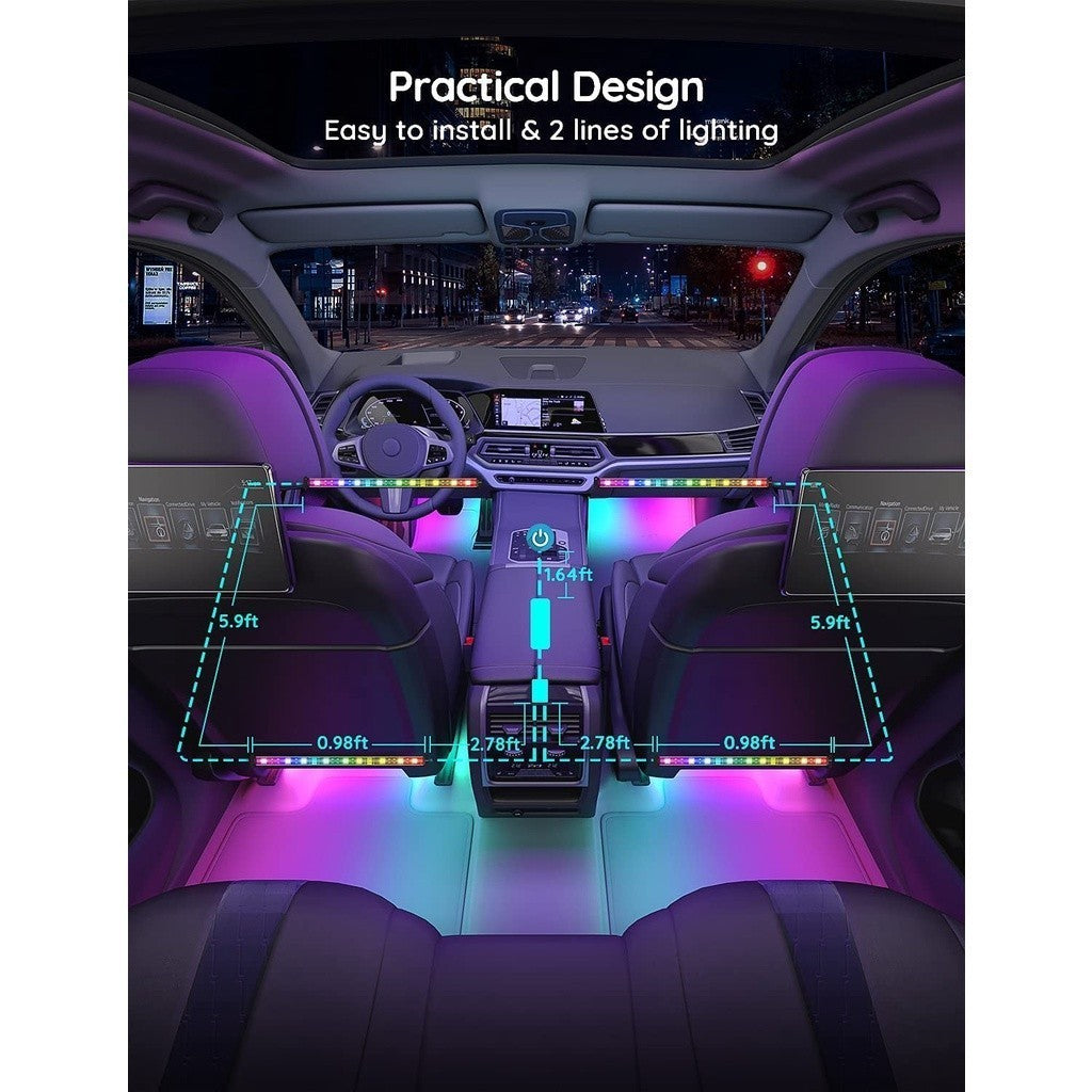 goSmart Asia Govee RGBIC Interior Car Light Car Atmosphere Light Led Light Car Interior Light Lampu Dalam Kereta