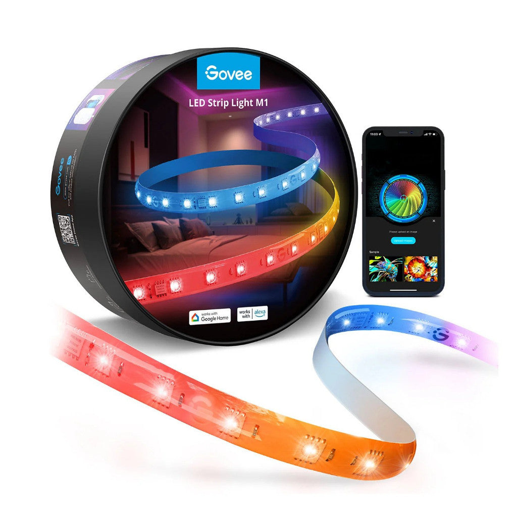 goSmart Asia Govee M1 5M/2M Lampu Jalur LED RGBICW Penting Serasi Apple HomeKit Lampu Jalur LED Boleh Dilanjutkan Lampu LED