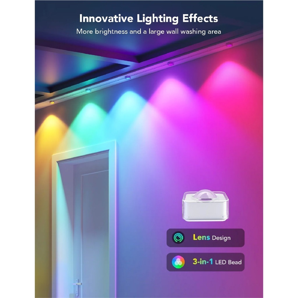 goSmart Asia Govee Lampu Luar Kekal IP67 Lampu LED RGB Kalis Air Lampu Hiasan Lampu LED