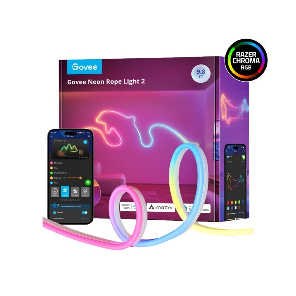 goSmart Asia Govee 3m/5m Neon Strip Light with Music Sync DIY Lighting Mode LED Light Strip RGB Light Gaming Light