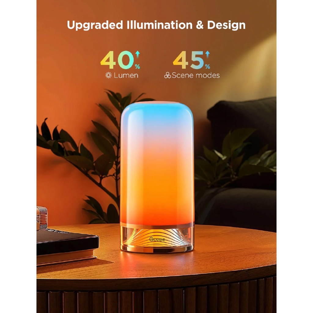 goSmart Asia Govee Aura Smart Table Light RGBIC Lamp Table Lamp Bedside Lamp Smart Light Table Light Lampu Meja