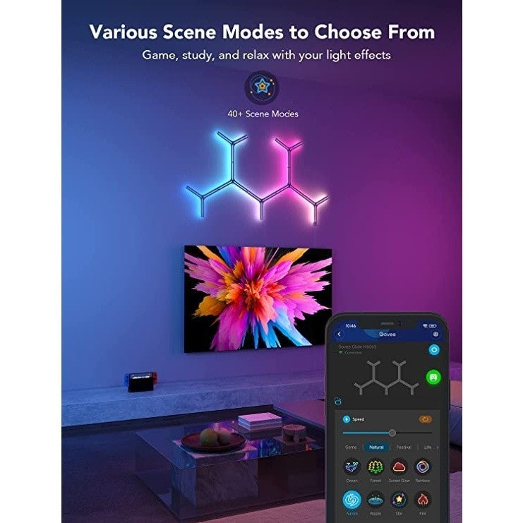 goSmart Asia Govee Glide Y Shape Light Panel 7 pack Gaming Light Neon Light Smart Light Lampu Dinding