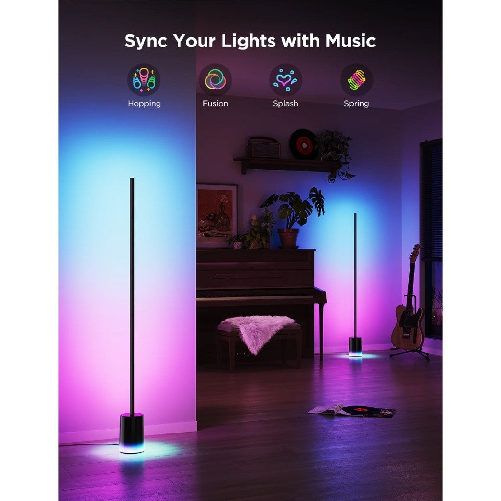 goSmart Asia Govee Lyra/Cylinder/Uplighter/Tree Lamp Floor Lamp Floor Lamp 2 Floor Lamp Pro Black 2 RGBIC Technology Stand Lamp Gaming Light Lampu Lantai