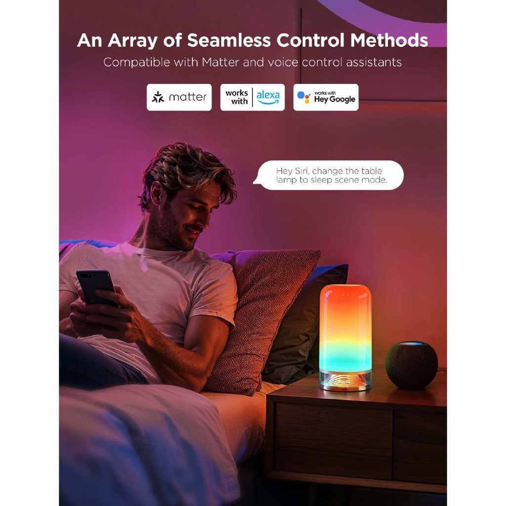 goSmart Asia Govee Aura Smart Table Light RGBIC Lamp Table Lamp Bedside Lamp Smart Light Table Light Lampu Meja