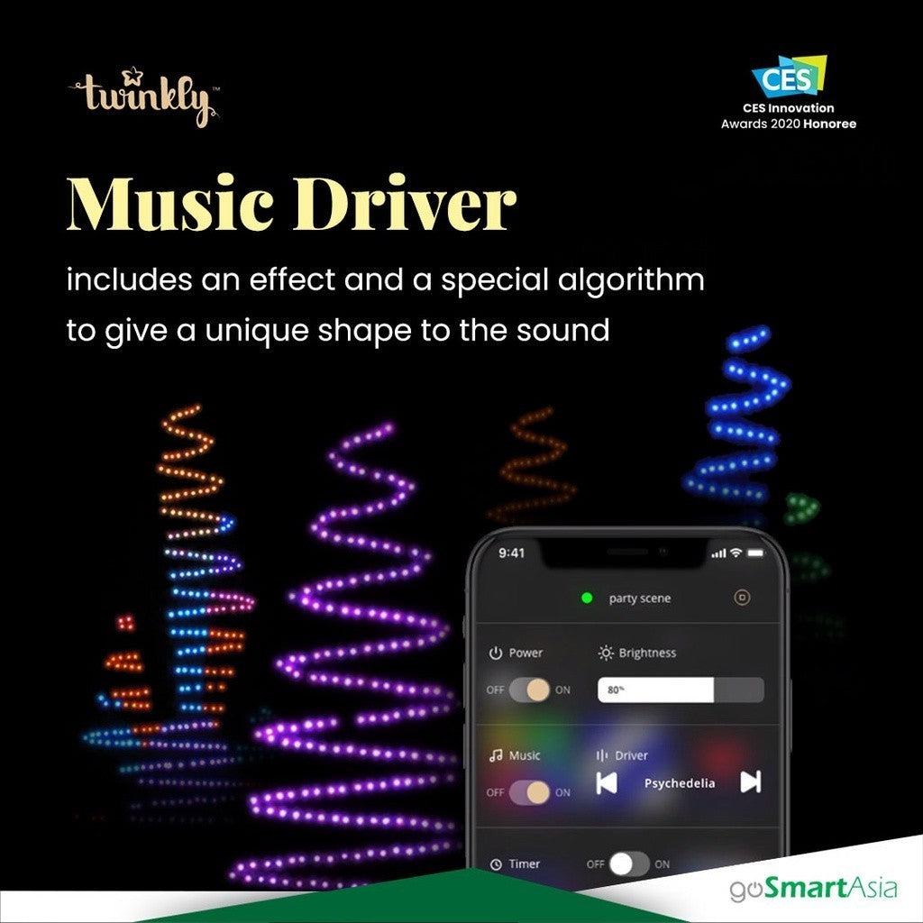 Aksesori goSmart Asia Dongle Muzik Twinkly Penerima Pengesan Irama USB Penyesuai Audio Penerima Muzik Dongle USB