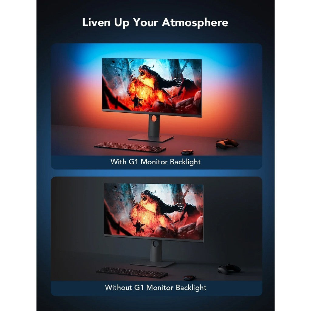 goSmart Asia Govee PC Monitor Gaming Backlight Strip G1 Monitor Backlight for 27-34" PC RGB Light LED Light Lampu Hiasan