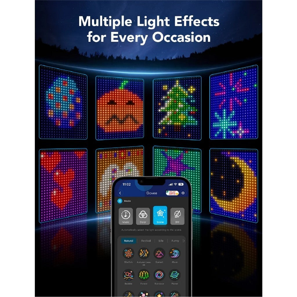 goSmart Asia Govee Curtain Lights for Bedroom Wall IP65 Waterproof RGB Light LED Light Lampu Dinding