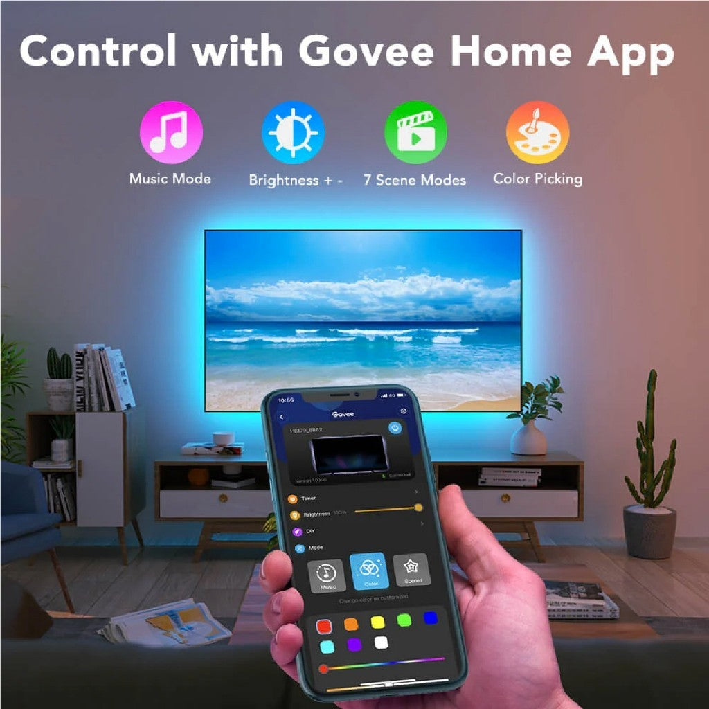 goSmart Asia Govee RGB Bluetooth LED TV Backlights for 46-60 inch TV LED Light Lampu Hiasan Lampu LED