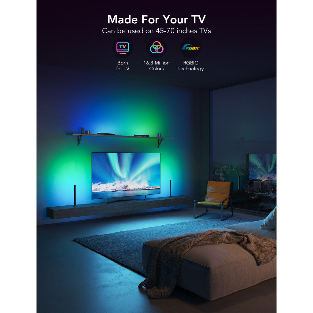 goSmart Asia Govee TV and Monitor Light Bars (45-70') RGBIC Wifi RGB Light LED Light Lampu Light Bar Lampu Hiasan