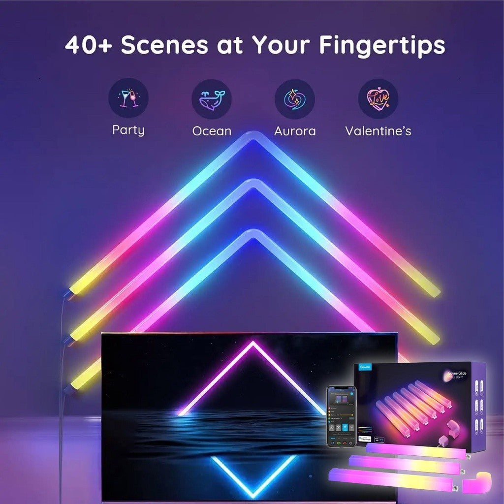 goSmart Asia Govee Flow Pro Bundle Advance - Govee Dreamview Flow Pro P1 Light Bars & Govee Glide Wall Light (6+1)