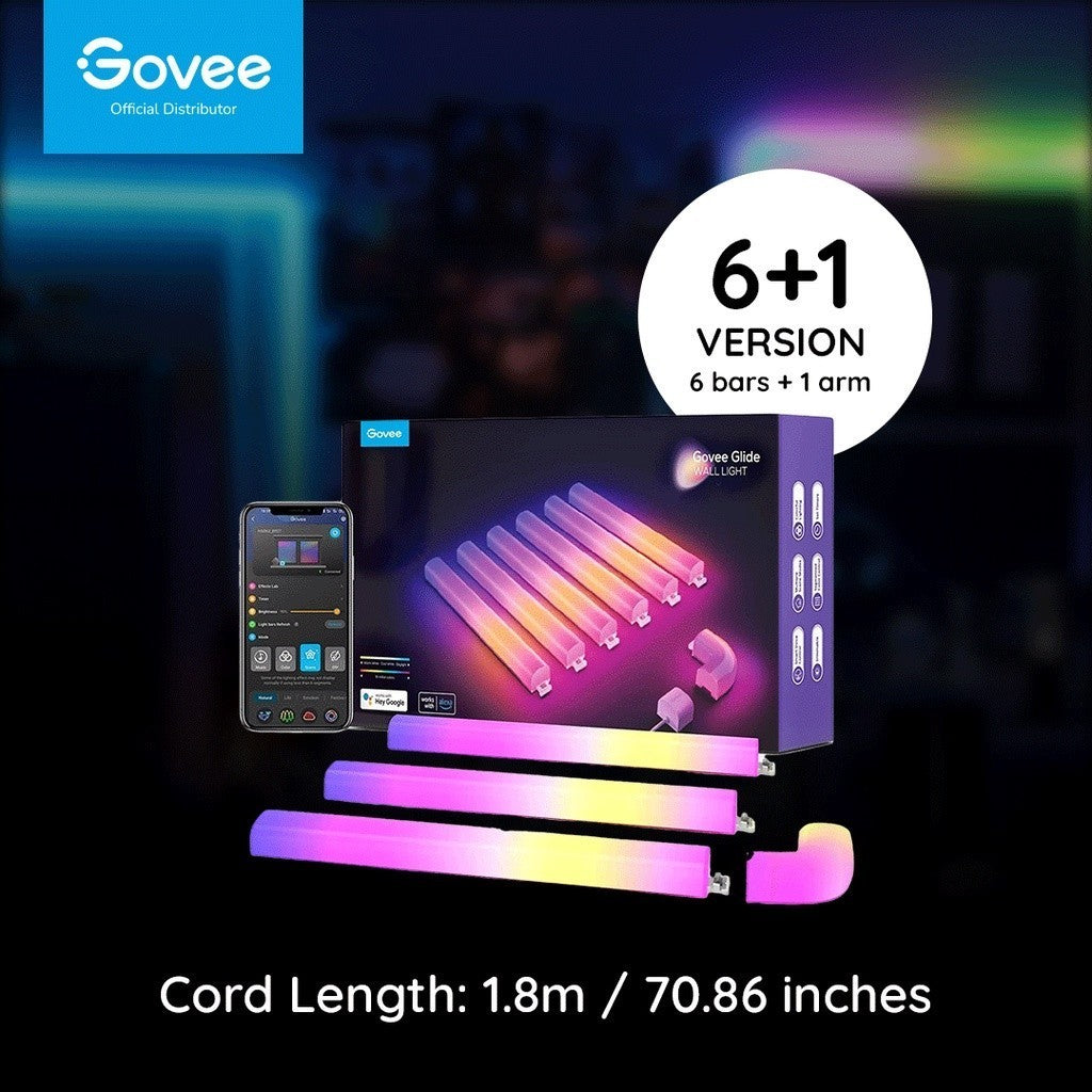 goSmart Asia Govee Glide Smart Wall Light (8+4) (6+1) Gaming Light Neon Light Smart Light Lampu Dinding