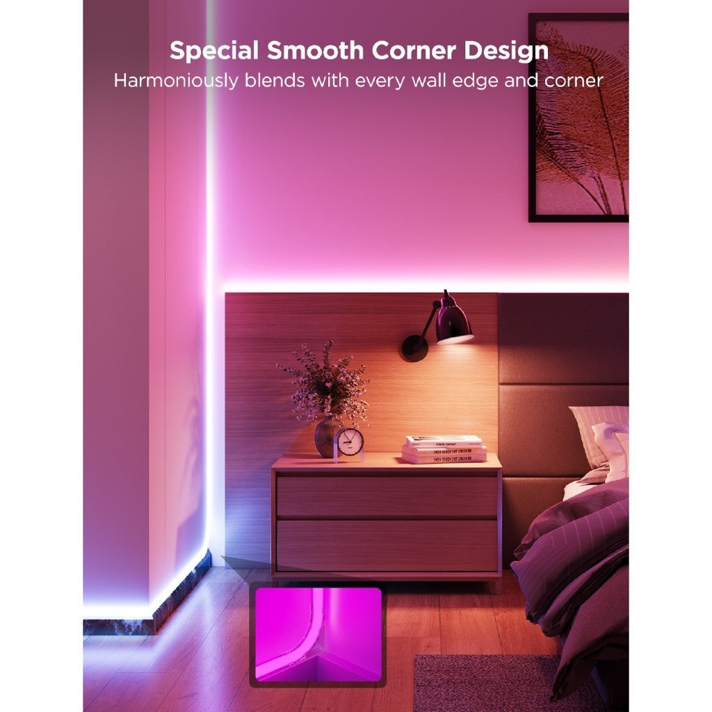 goSmart Asia Govee Neon Rope Light for Wall Lining 5M w/ Music Sync Matter DIY Lighting Mode LED Light Strip RGB Light