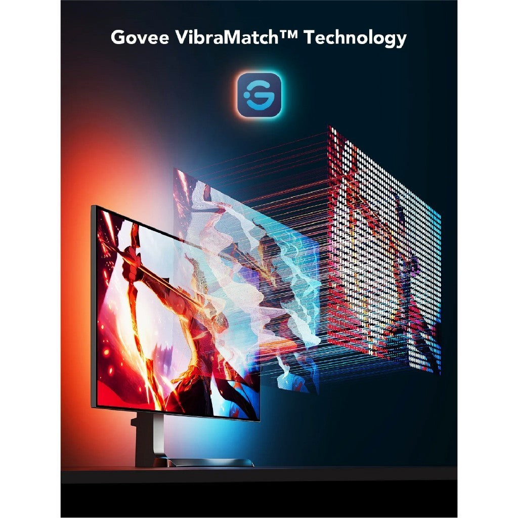 goSmart Asia Govee PC Monitor Gaming Backlight Strip G1 Monitor Backlight for 27-34" PC RGB Light LED Light Lampu Hiasan