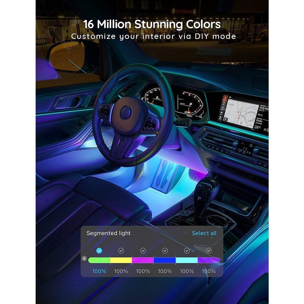 goSmart Asia Govee RGBIC Interior Car Light Car Atmosphere Light Led Light Car Interior Light Lampu Dalam Kereta
