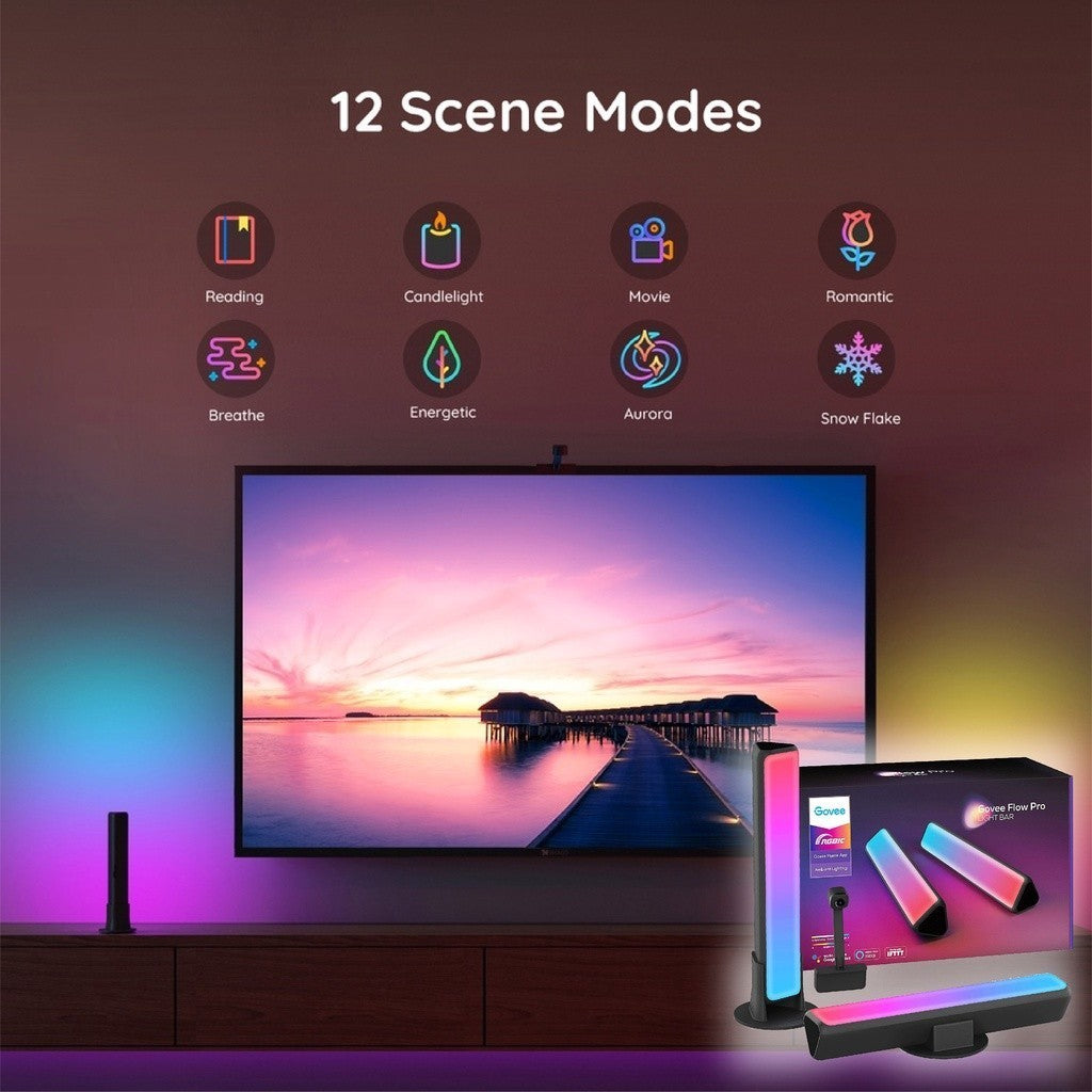 goSmart Asia Govee Flow Pro Bundle Advance - Govee Dreamview Flow Pro P1 Light Bars & Govee Glide Wall Light (6+1)
