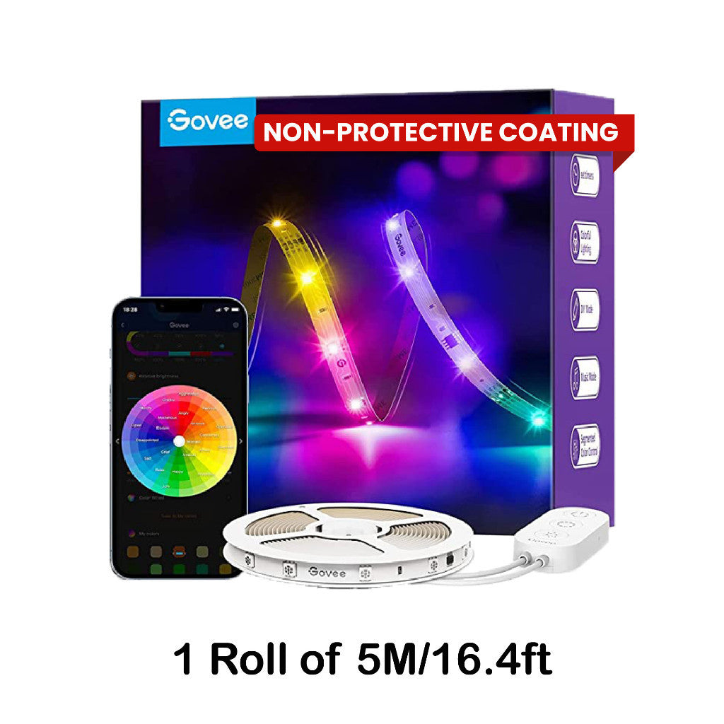 goSmart Asia Govee 5m/10m RGBIC Wifi + Bluetooth LED Strip Light with Protective Coat LED Light Strip Gaming Light