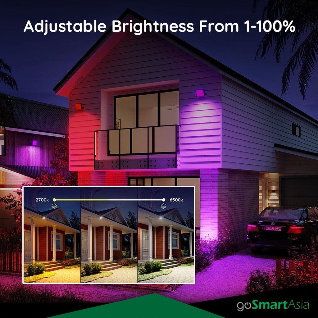 goSmart Asia Govee RGBIC Smart Flood Light Outdoor IP66 Waterproof Smart Stage Lights LED Flood Light Outdoor Lighting