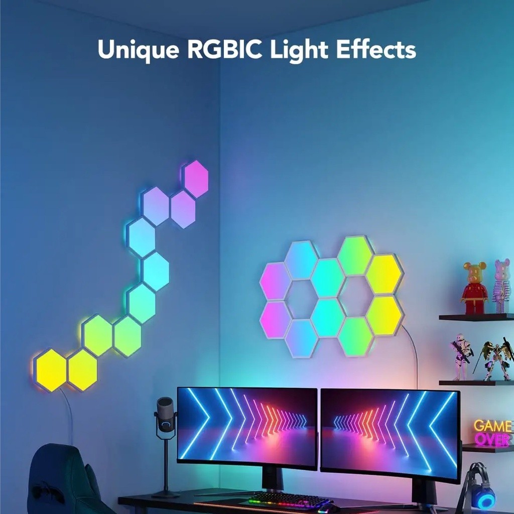 goSmart Asia Govee Flow Pro Bundle Ultimate - Govee Dreamview Flow Pro P1 Light Bars & 10pcs Glide Hexa Light Panels