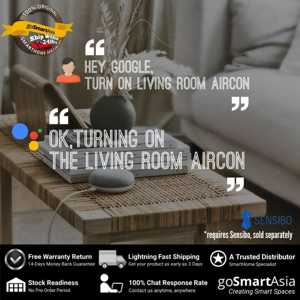 Google Home Mini (Versi UK dengan Palam Asal Malaysia - Warna Kapur)