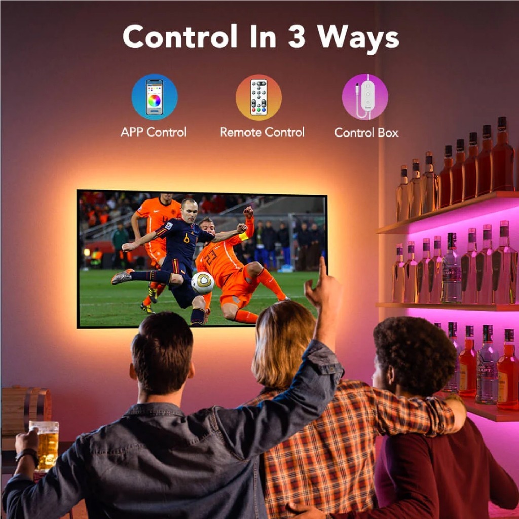 goSmart Asia Govee RGB Bluetooth LED TV Backlights for 46-60 inch TV LED Light Lampu Hiasan Lampu LED