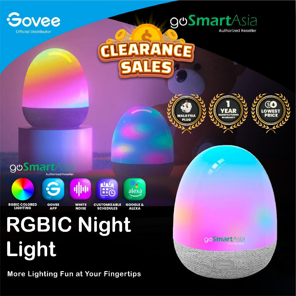 goSmart Asia Govee RGBIC Night Light Table Lamp Bedside Lamp Smart Light Table Light Table Lamp Speaker