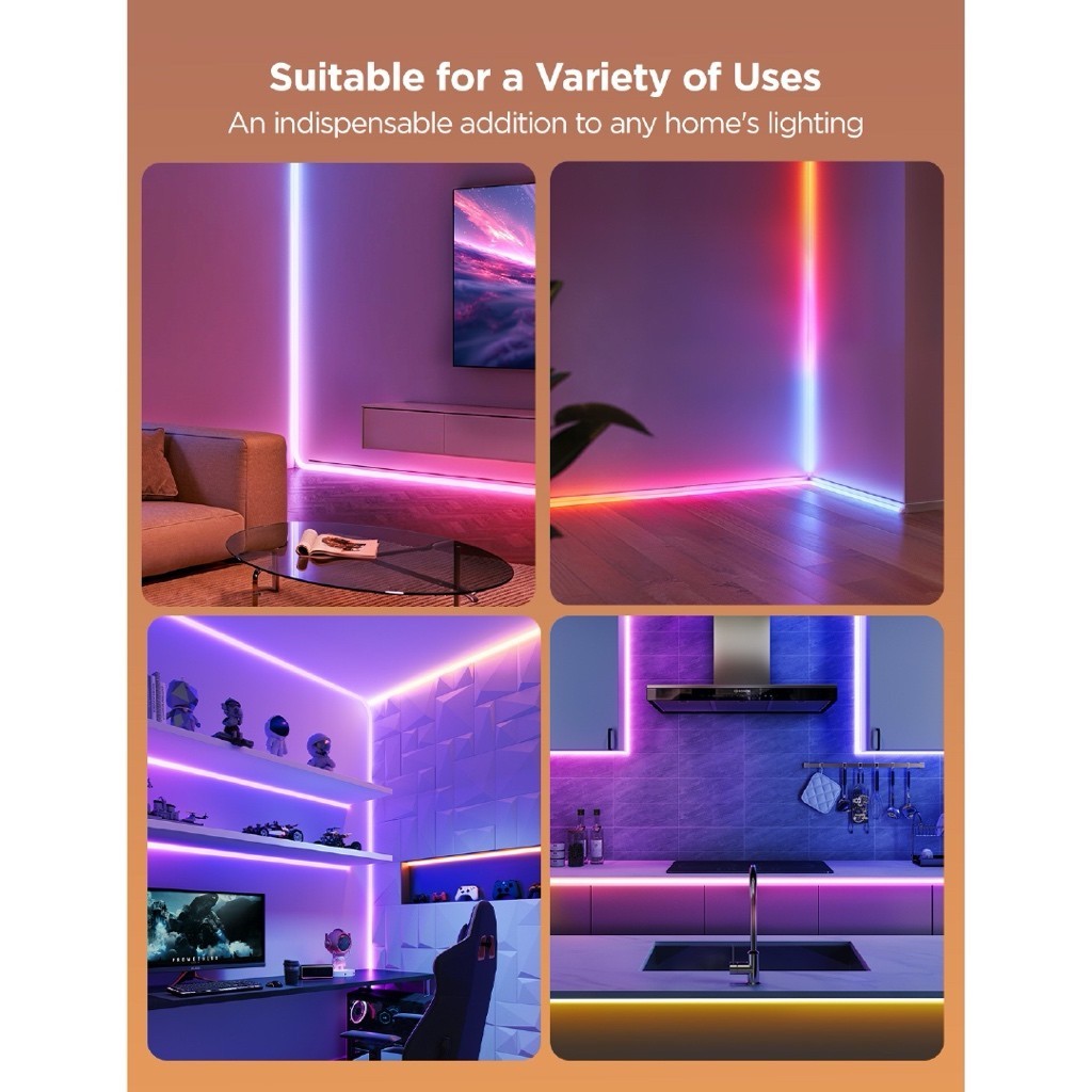 goSmart Asia Govee RGBIC String Downlights/Wall Lining Indoor Wall Light RGB Light LED Light Lampu Hiasan Lampu LED