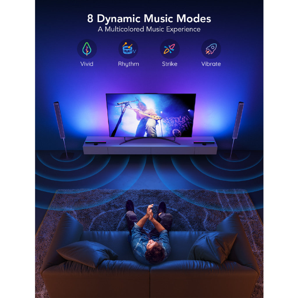 goSmart Asia Govee TV and Monitor Light Bars (45-70') RGBIC Wifi RGB Light LED Light Lampu Light Bar Lampu Hiasan