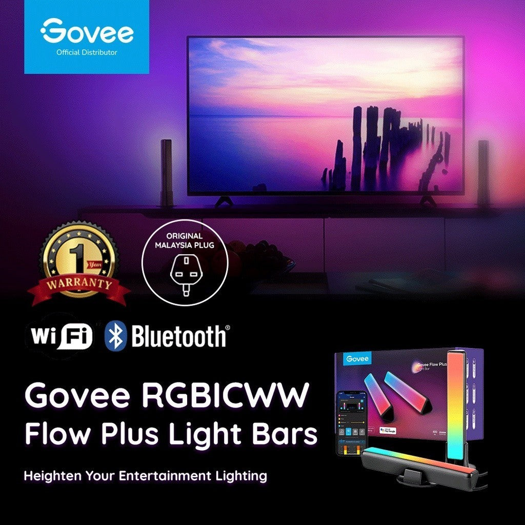 goSmart Asia Govee Dreamview P1 Flow Pro & Flow Plus Light Bars RGBICWW Wifi RGB Light Rhythm Light LED Light Bar Lampu