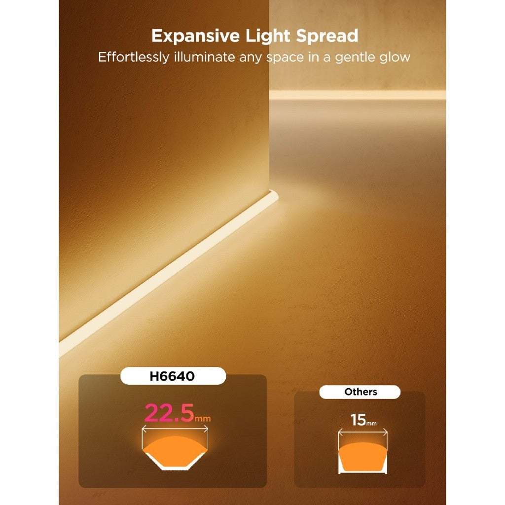 goSmart Asia Govee Neon Rope Light for Wall Lining 5M w/ Music Sync Matter DIY Lighting Mode LED Light Strip RGB Light