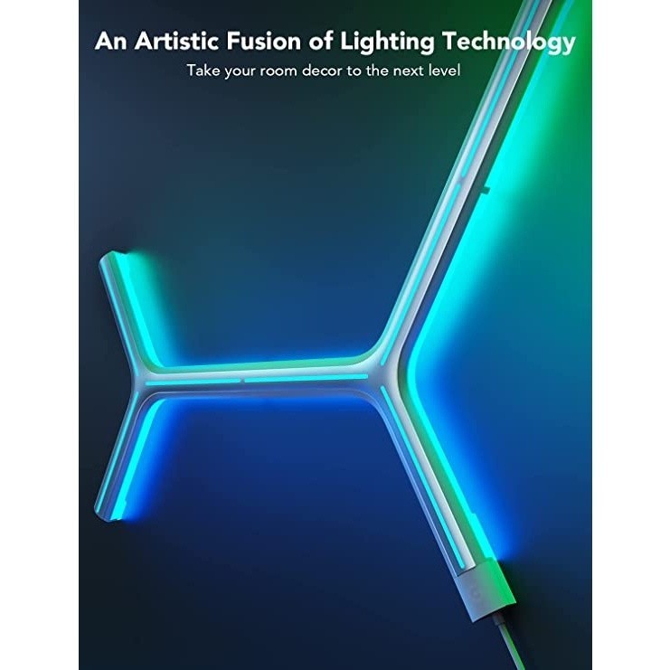goSmart Asia Govee Glide Y Shape Light Panel 7 pack Gaming Light Neon Light Smart Light Lampu Dinding