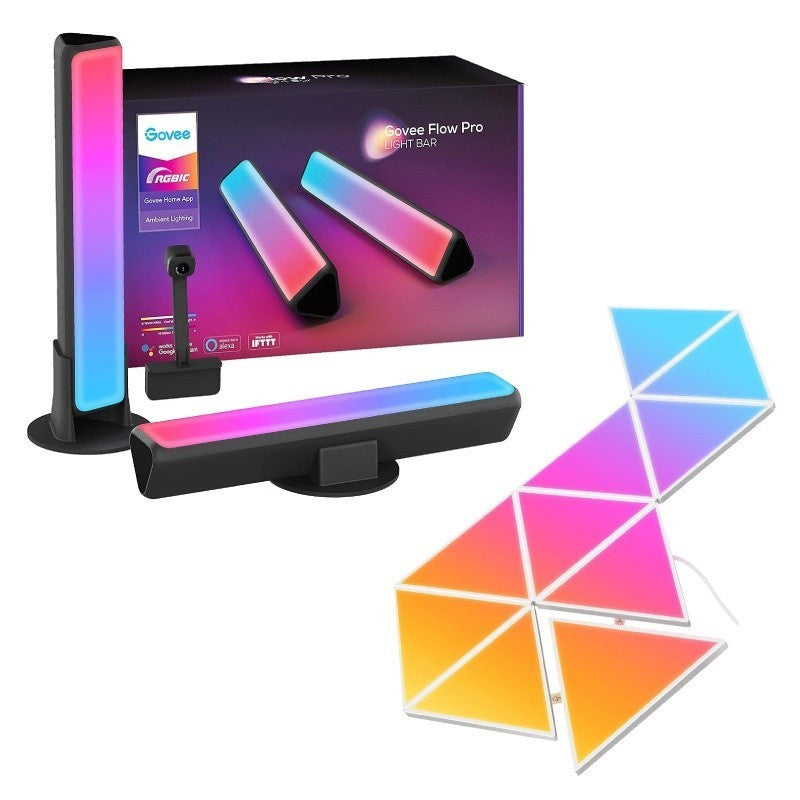 goSmart Asia Govee Flow Pro Bundle Ultimate - Govee Dreamview Flow Pro P1 Light Bars & 10pcs Glide Hexa Light Panels
