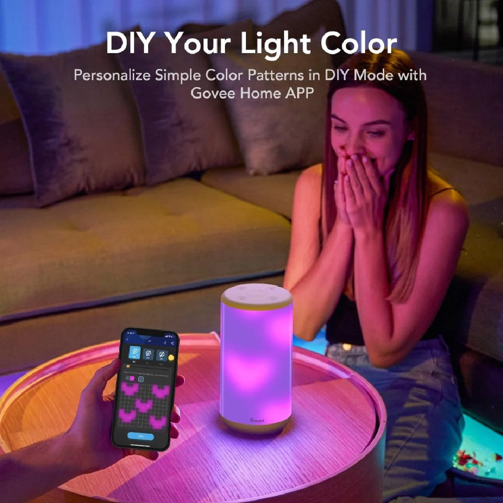 goSmart Asia Govee Aura Smart Table Light RGBIC Lamp Table Lamp Bedside Lamp Smart Light Table Light Lampu Meja