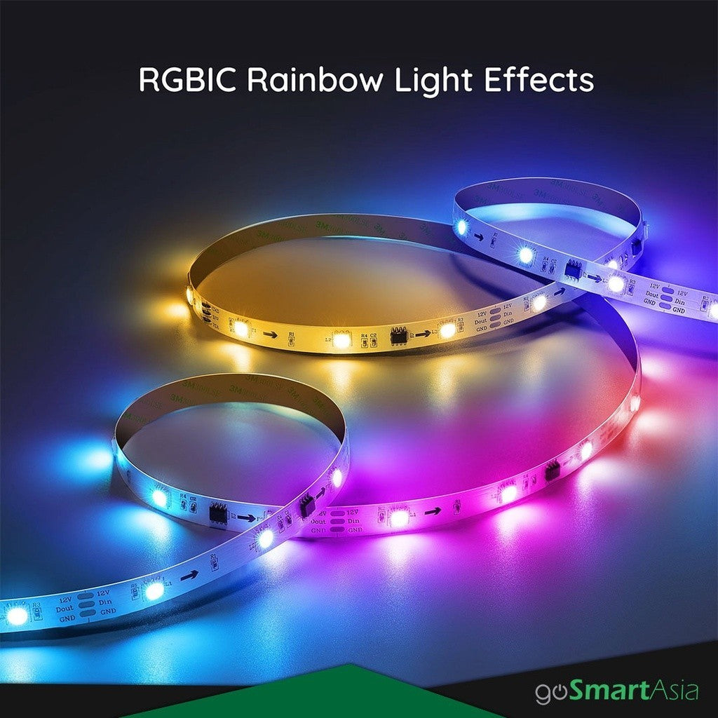 [READY STOCK] 5 Meter, Lampu Jalur LED RGBIC Govee, 16.4ft(5m), 100% Tulen, Wi-Fi, Google &amp; Alexa serasi