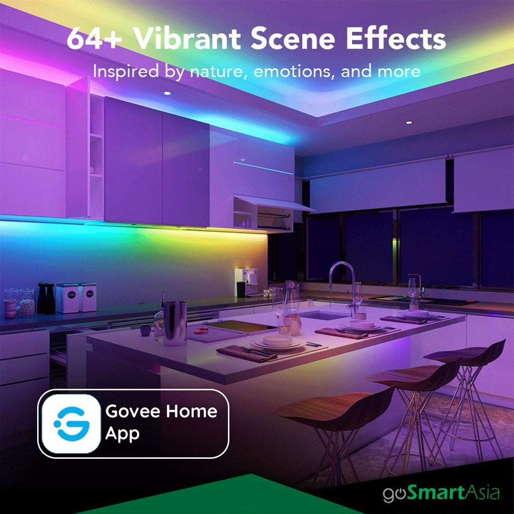 goSmart Asia Govee 5m/10m RGBIC Wifi + Bluetooth LED Strip Light with Protective Coat LED Light Strip Gaming Light