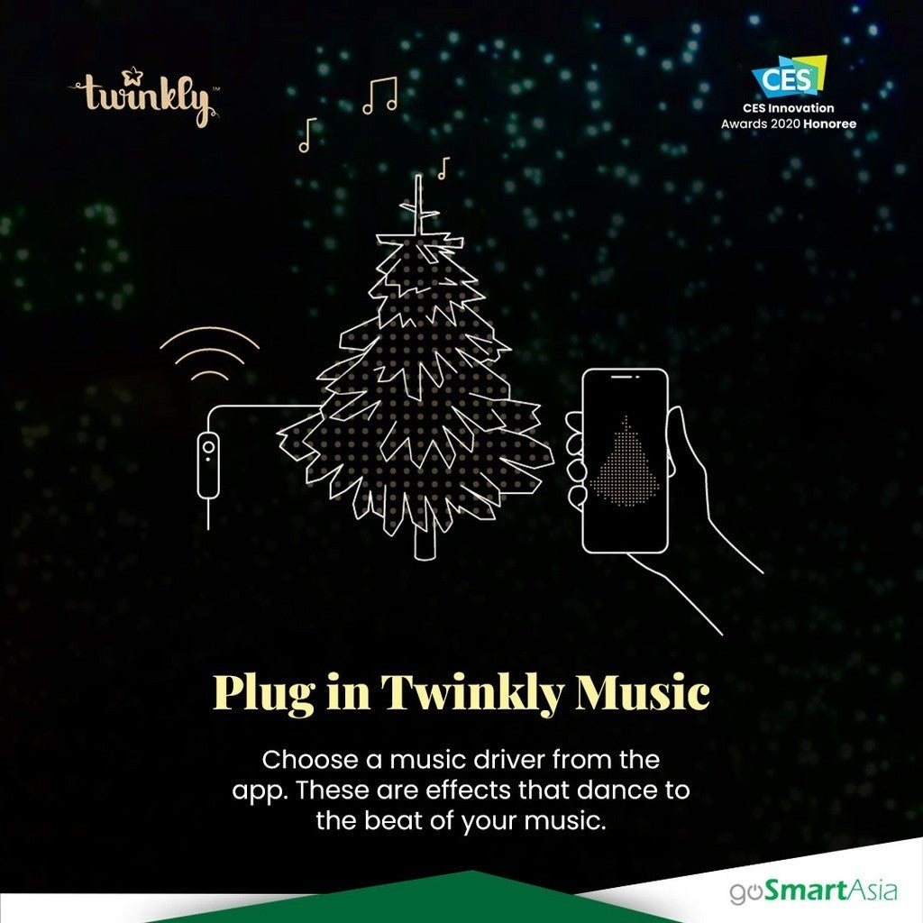 Aksesori goSmart Asia Dongle Muzik Twinkly Penerima Pengesan Irama USB Penyesuai Audio Penerima Muzik Dongle USB